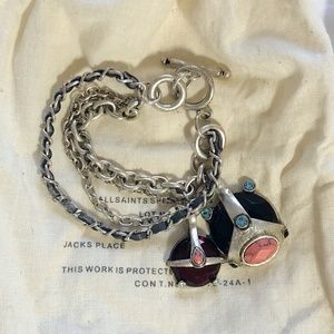 All Saints Chain Bracelet with Chunky Crystals